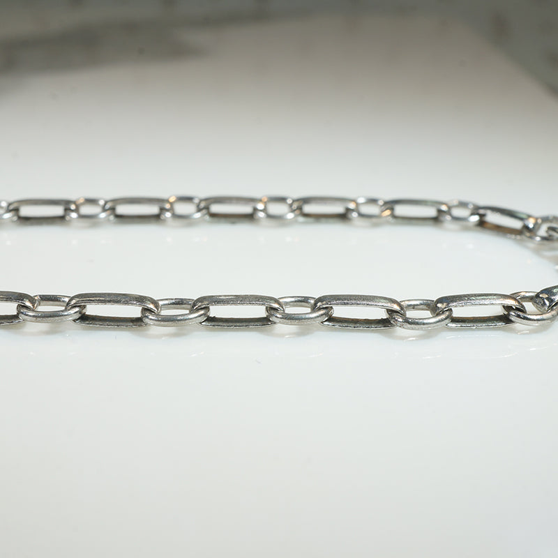 Alternating Silver Link Chain Necklace