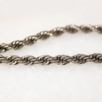 Faceted Silver-Plate Twisted Rope Chain