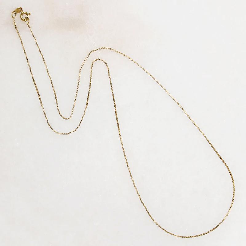 Supple & Lightweight 18k Gold Vintage Box Chain