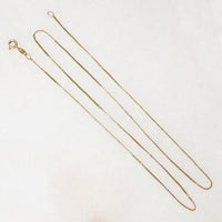 Supple & Lightweight 18k Gold Vintage Box Chain