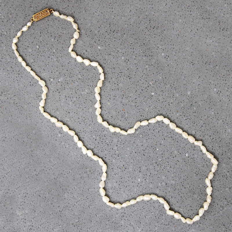 Beachy Freshwater Pearls with Filigree Clasp