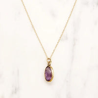 Fresh Violet Amethyst Solitaire Pendant