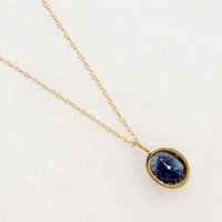 Natural 1.35ct Oval Sapphire in Gold Bezel Pendant
