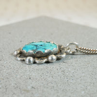 Turquoise Nugget in Sterling Overlay Pendant