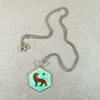 Leo Lion Guilloché Enamel Pendant by David Andersen