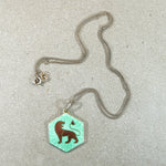 Leo Lion Guilloché Enamel Pendant by David Andersen