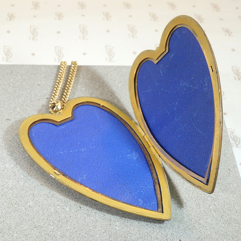 Oversized Gold Filled Engraved Heart Locket