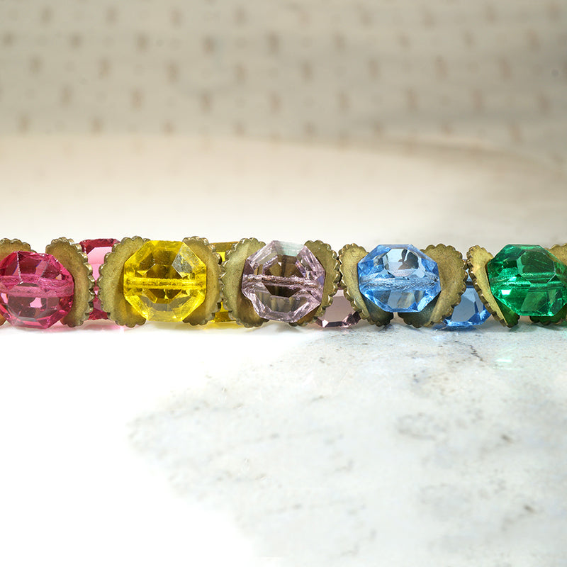 Cheerful Sparkly Rainbow Bead Necklace