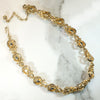 Glamorous Gold Tone & Rhinestone Costume Choker