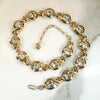 Glamorous Gold Tone & Rhinestone Costume Choker