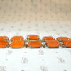 Chinese Carnelian Rivière Silver Gilt Necklace