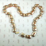 Chinese Carnelian Rivière Silver Gilt Necklace