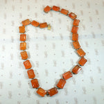 Chinese Carnelian Rivière Silver Gilt Necklace