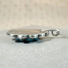 Natural Turquoise & Sterling Pendant with Navajo Details