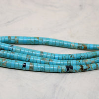 Double-Strand Turquoise Heishi Beads with Jacla
