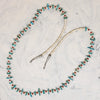 Turquoise Tabs, Coral Tubes & Shell Heishi Bead Necklace