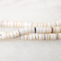 Three Strand Heishi & Rondel Shell Bead Necklace