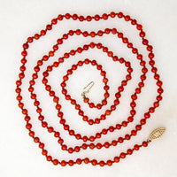 Coral bead necklace
