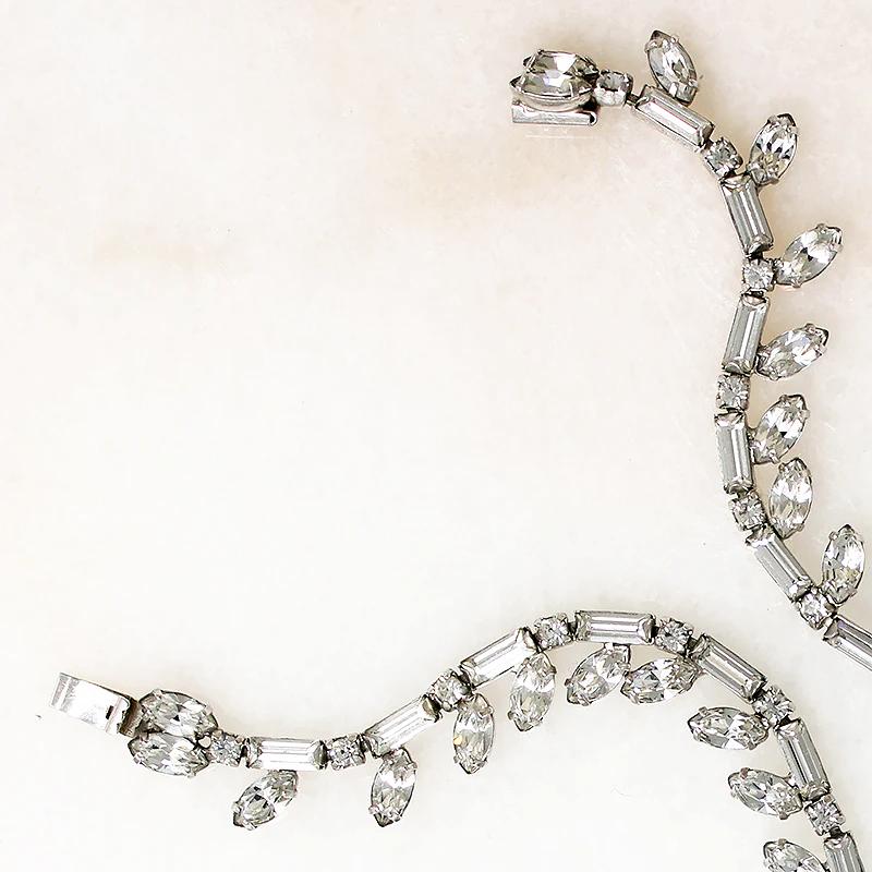 Mid Century Rhinestone Choker Signed Kramer