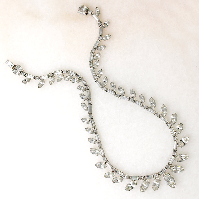 Mid Century Rhinestone Choker Signed Kramer