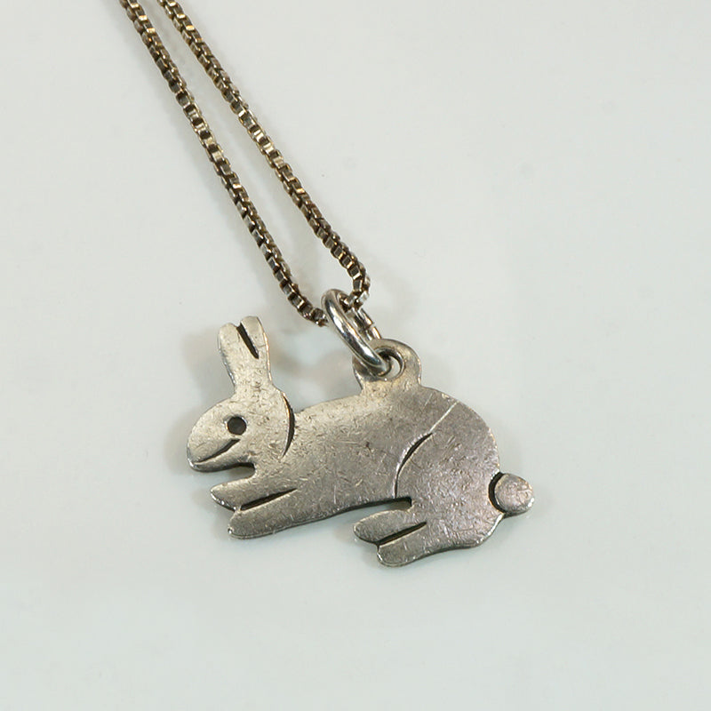 Silly Rabbit Silhouette Pendant in Mexican Sterling