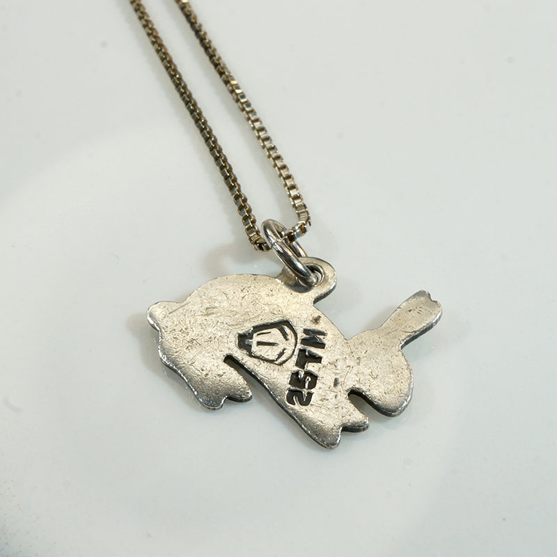 Silly Rabbit Silhouette Pendant in Mexican Sterling
