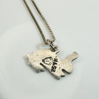 Silly Rabbit Silhouette Pendant in Mexican Sterling