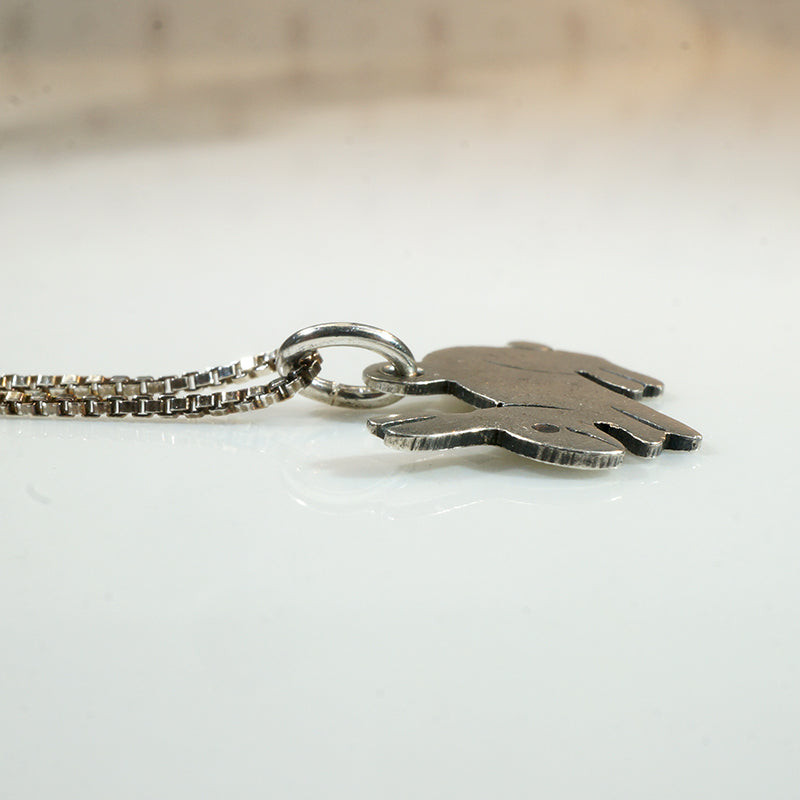 Silly Rabbit Silhouette Pendant in Mexican Sterling