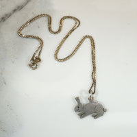 Silly Rabbit Silhouette Pendant in Mexican Sterling