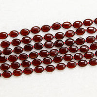 Four Strand Garnet Beads with Gold & Garnet Clasp