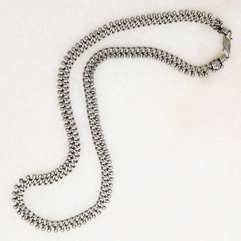 Sinuous Sterling Silver Ball & Chain Necklace