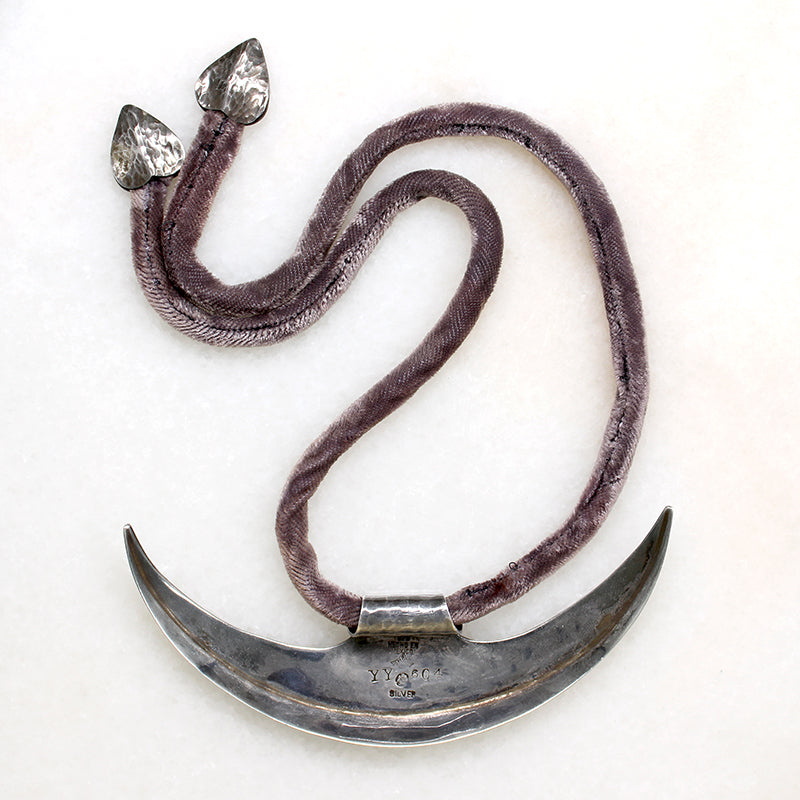 Modernist Silver Blade Necklace by Antonio Pineda 