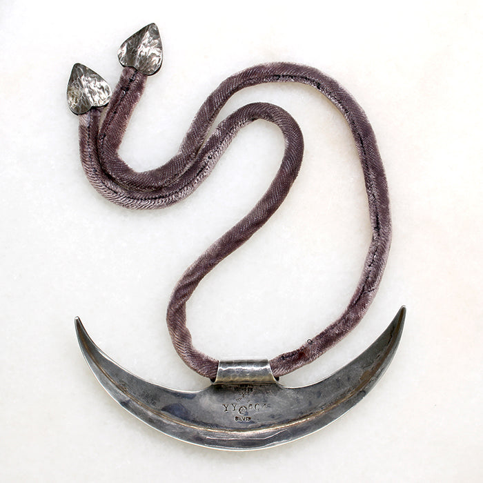 Modernist Silver Blade Necklace by Antonio Pineda 
