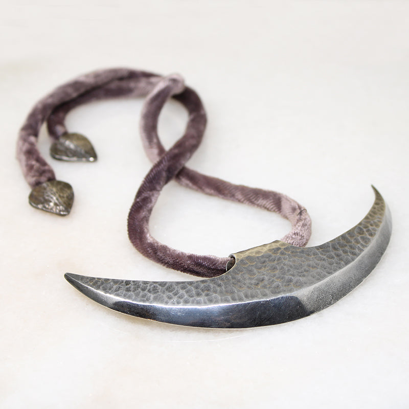 Modernist Silver Blade Necklace by Antonio Pineda 