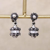 Mexican Modernist Sterling Cannetille Bead Lariat Necklace