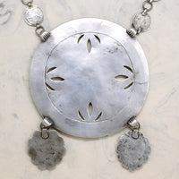 Monumental Turkmen Fire Gilded Silver Necklace 