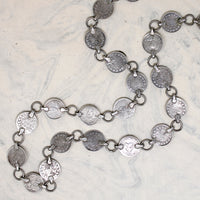Monumental Turkmen Fire Gilded Silver Necklace 