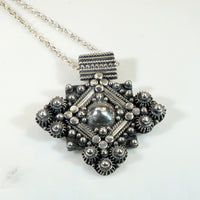 Balinese Beaded & Filigreed Cruciform Pendant