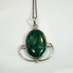 Gorgeous Malachite in Sterling Silver Pendant