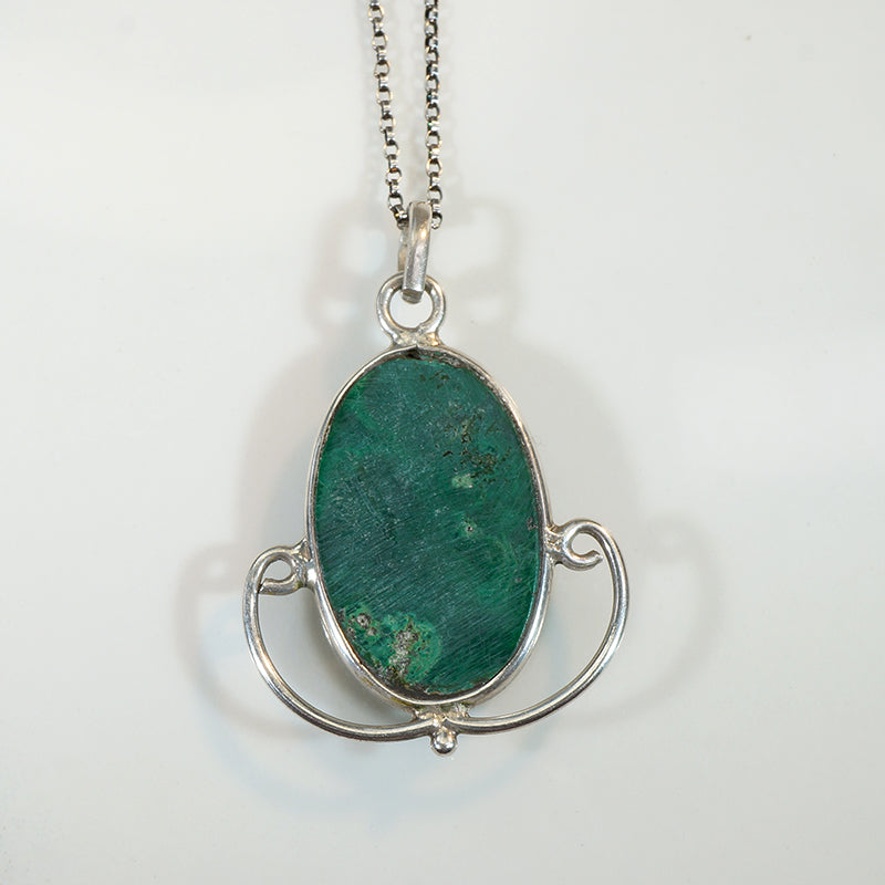 Gorgeous Malachite in Sterling Silver Pendant