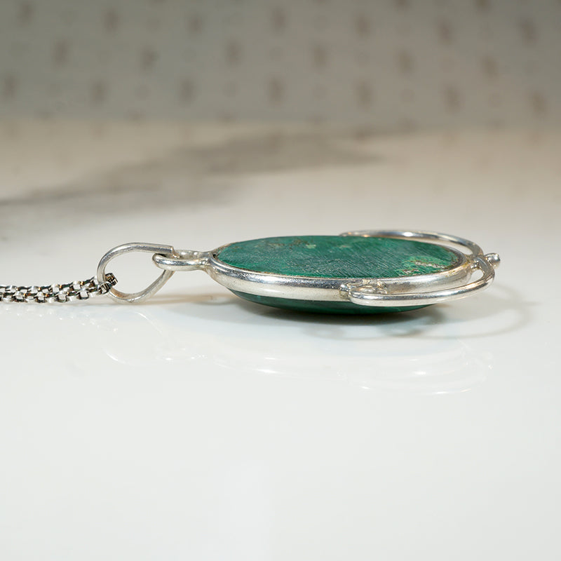 Gorgeous Malachite in Sterling Silver Pendant