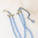 Double Strand of Baby Blue Aurora Borealis Finish Beads