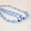 Double Strand of Baby Blue Aurora Borealis Finish Beads