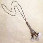 Silver Tribal Necklace with Copal and Coins