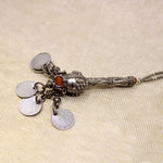 Silver Tribal Necklace with Copal and Coins