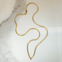 Disco Engraved Gold Herringbone Chain