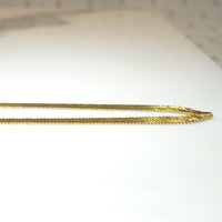 Disco Engraved Gold Herringbone Chain