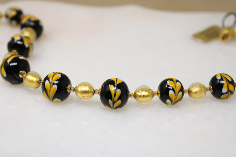 New with Tag Blue & Gold Murano Beads from Vaccari