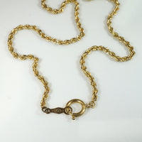 Glittering 14k Gold Faceted Rope Chain