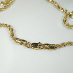 Handsome 20" 14k Gold Faceted Rope Chain
